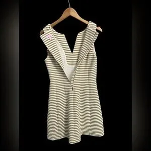 lilly pulitzer white and gold striped dress Lilly Pulitzer Women's The Lilly Shift Dress, 6, Cotton main image 0